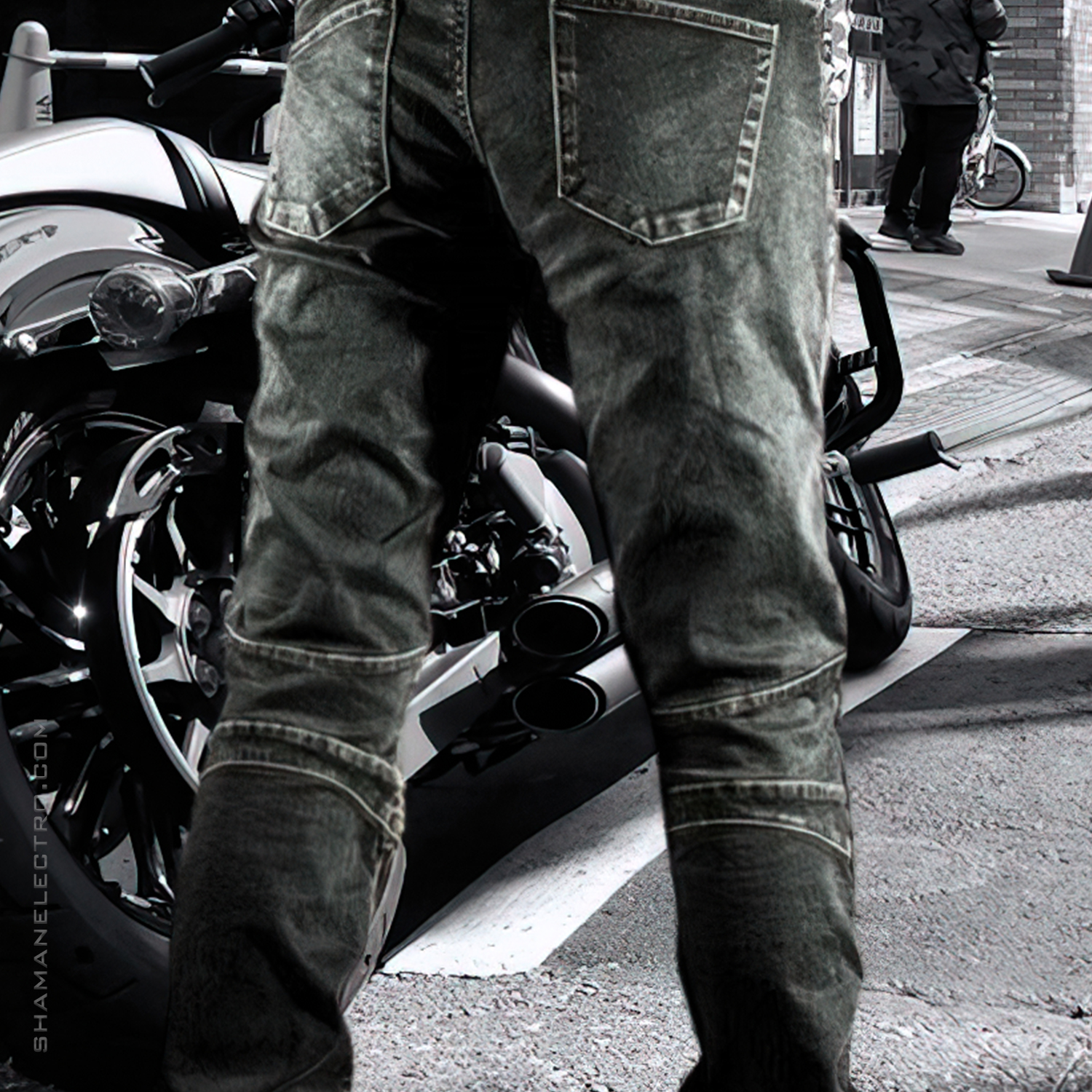 Mens Motor Riding Pants Motorcycle Jeans Distressed Denim Protection Gear  Pads | eBay