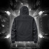 Techwear Black Hooded Jacket Back