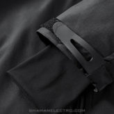 Techwear Black Hooded Jacket Detail 07